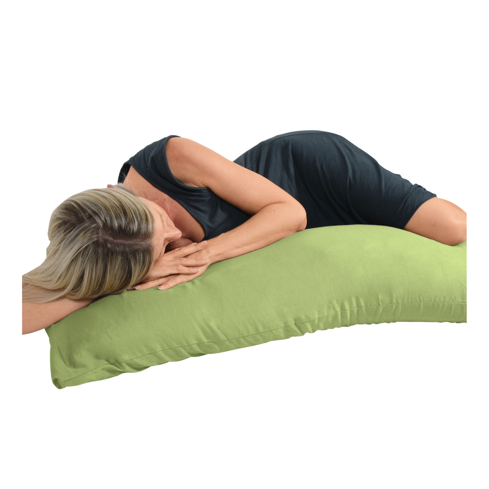 Kissenbezug für Seitenschläfer Satin uni olive