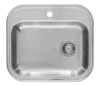 Intra Juvel stålvask - BK480B1-R52 m/strainer til nedfældning