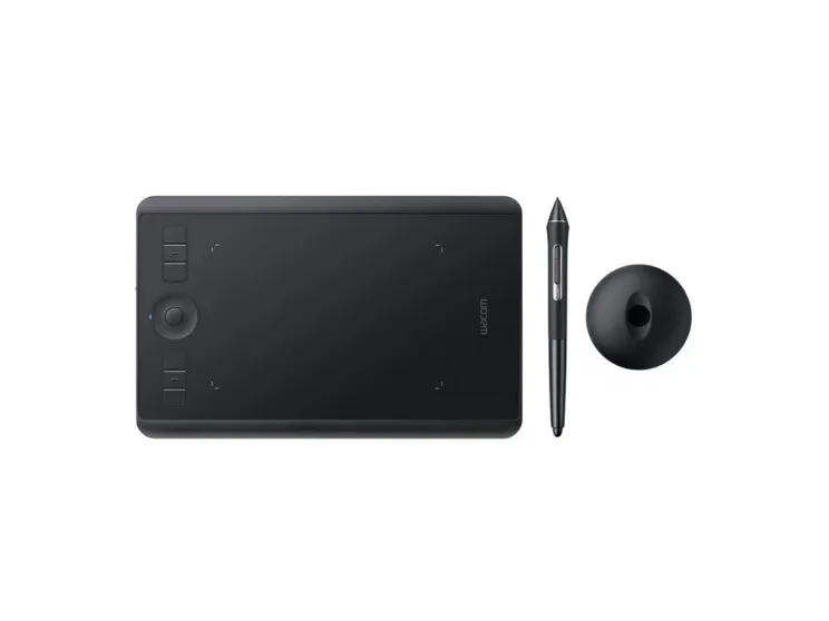 Wacom Intuos Pro Small - Digitizer - højre- og venstrehåndet - 16 x 10 cm - multi-touch - elektromagnetisk - 6 knapper - trådløs, kablet - Bluetooth, USB 2.0 - sort