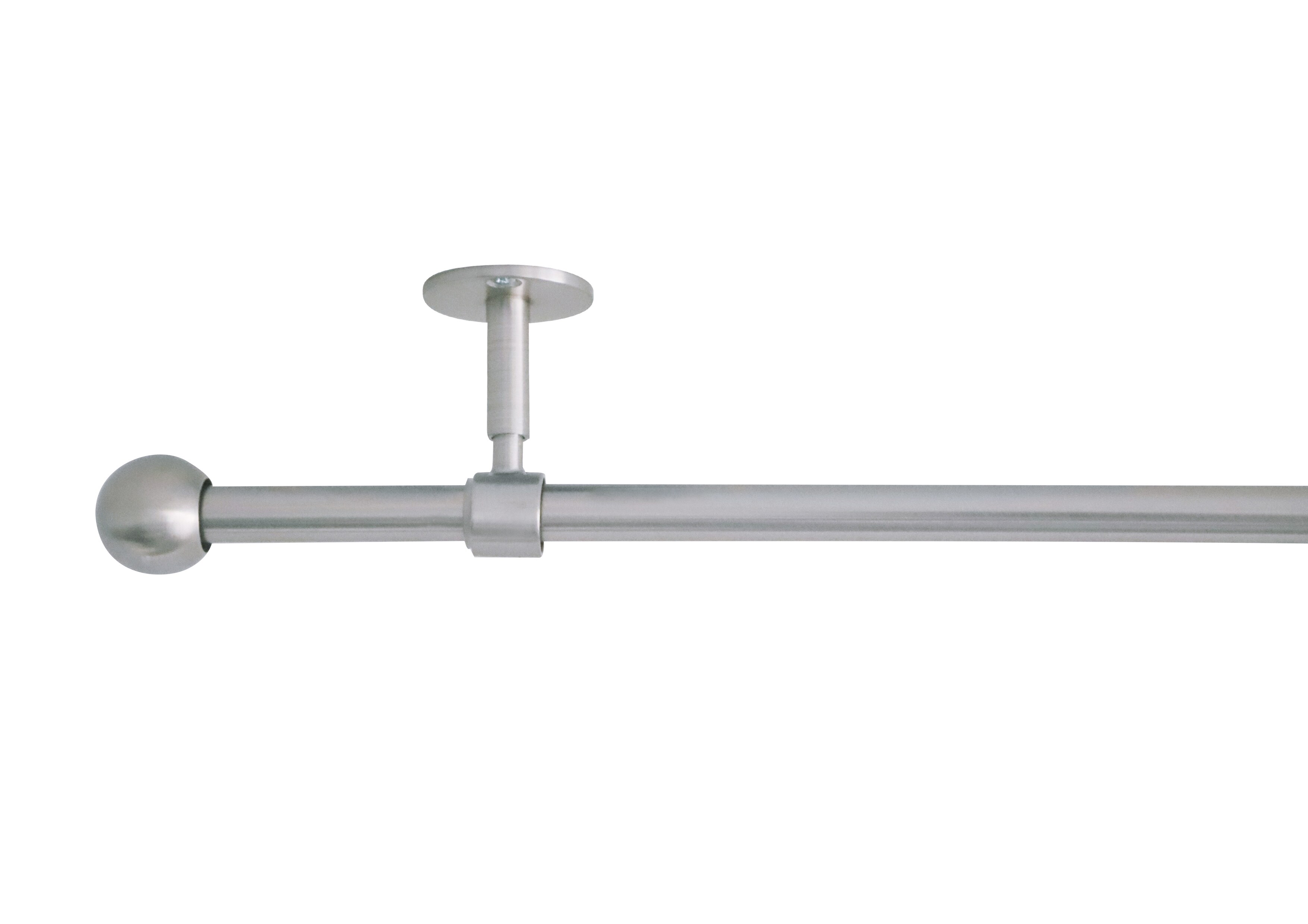Teleskopgarnitur 2in1 Farbe: Edelstahl-Optik, Größe: 120-210 cm