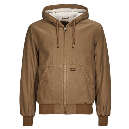 Superdry - VINTAGE WORKWEAR HOODED BOMBER - Camel