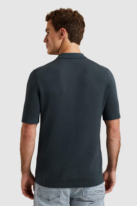 Cast Iron blauwe heren polo
