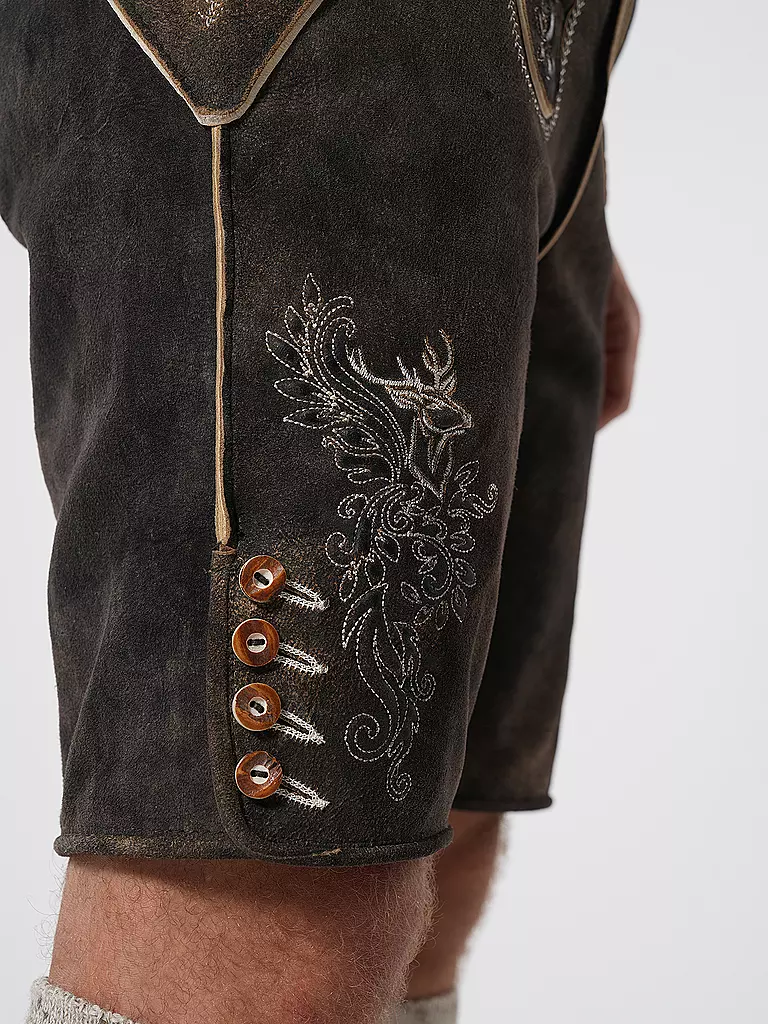GWEIH & SILK Lederhose BORIS braun