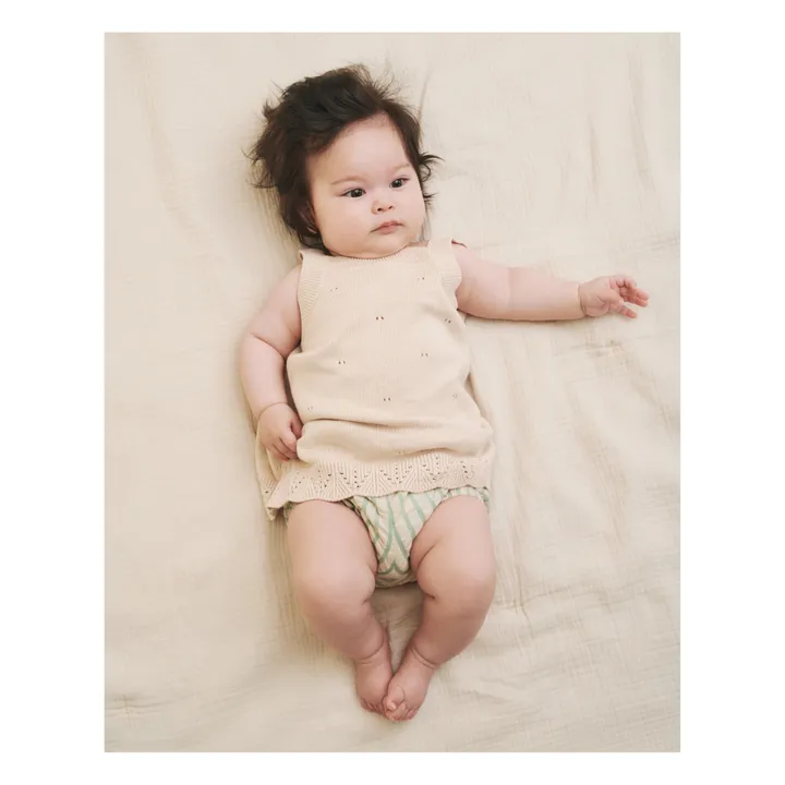 garbo&friends Robe Pointelle Bébé | Ecru