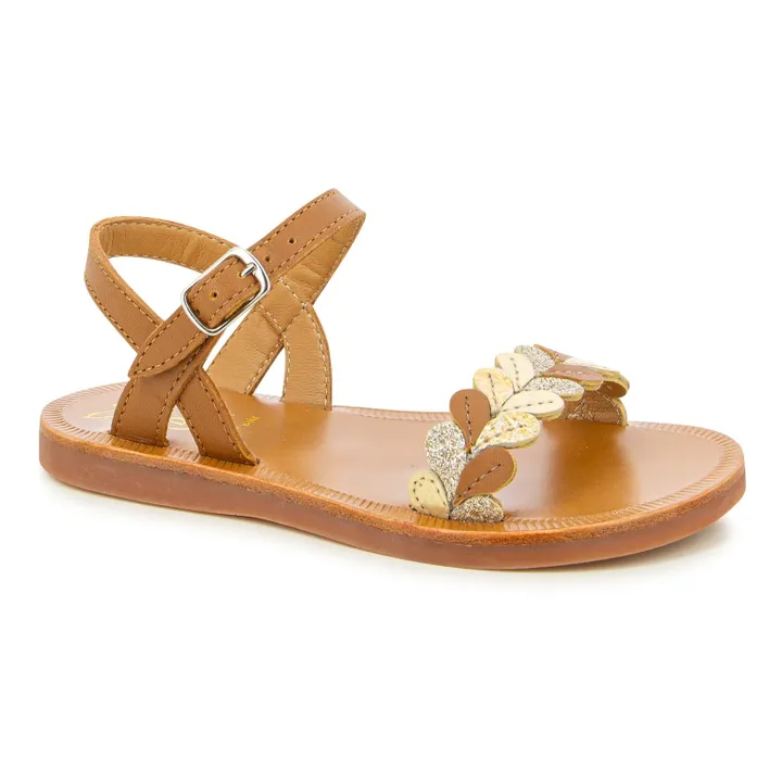 Pom d'Api Sandales Plagette Ferns | Camel