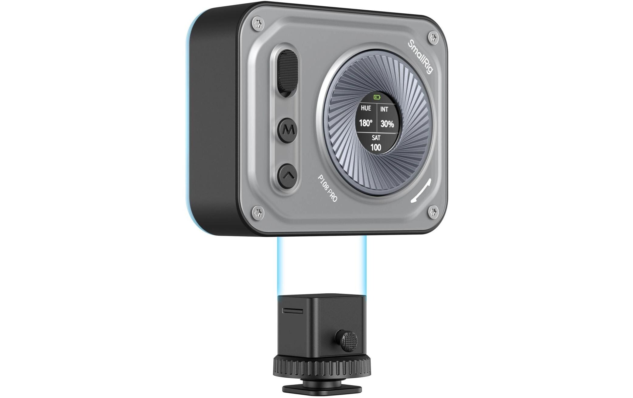 Vibe P108 Pro Mini-LED-Videoleuchte SchwarzSimuliert 2500K-6500K Tageslicht und bietet 12 Spezialeffekte