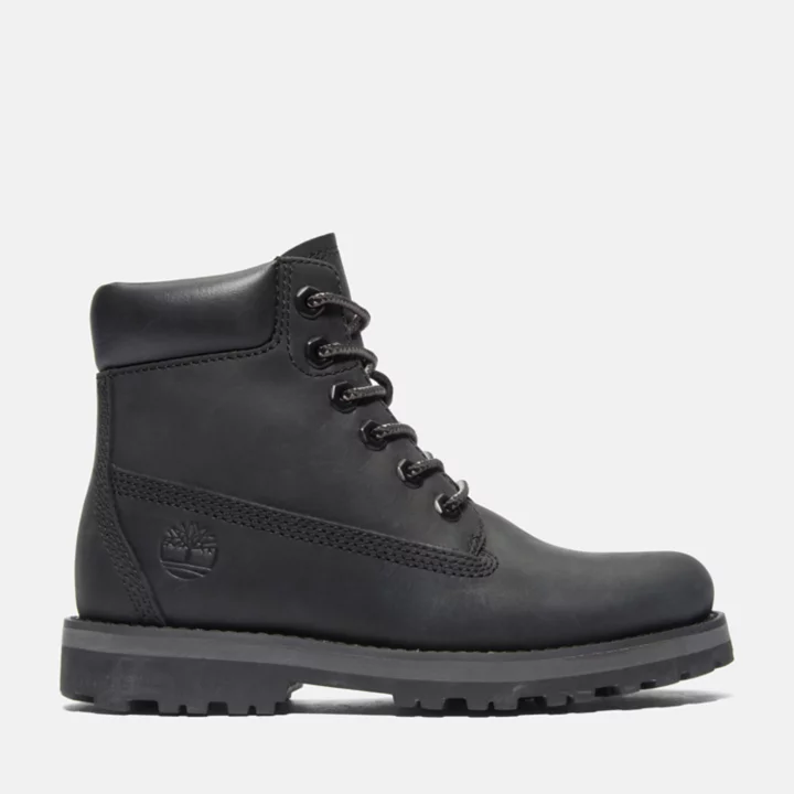6-Inch Boot Courma Kid à zip latéral pour enfant en noir