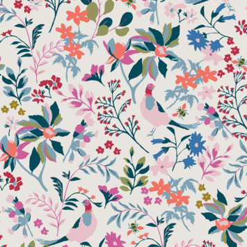 Vliesbehang Joules Fields Edge Floral Crème (dessin 118569)