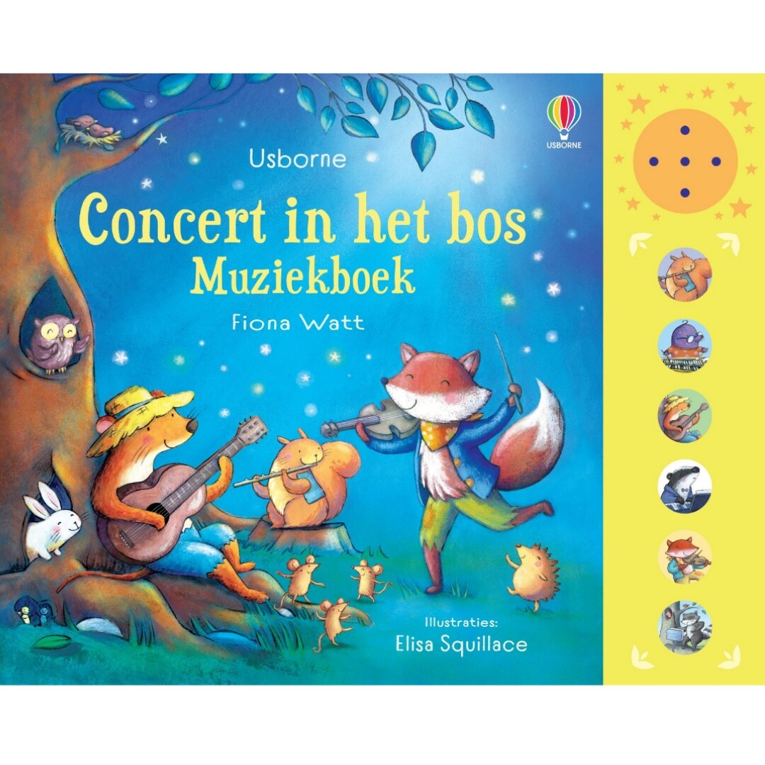 Uitgeverij usborne muziekboek concert in het bos