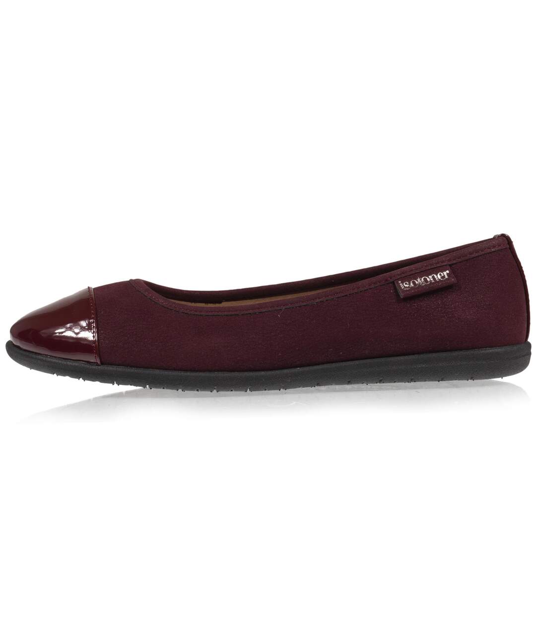 Isotoner Ballerines femme bi-matière vernis