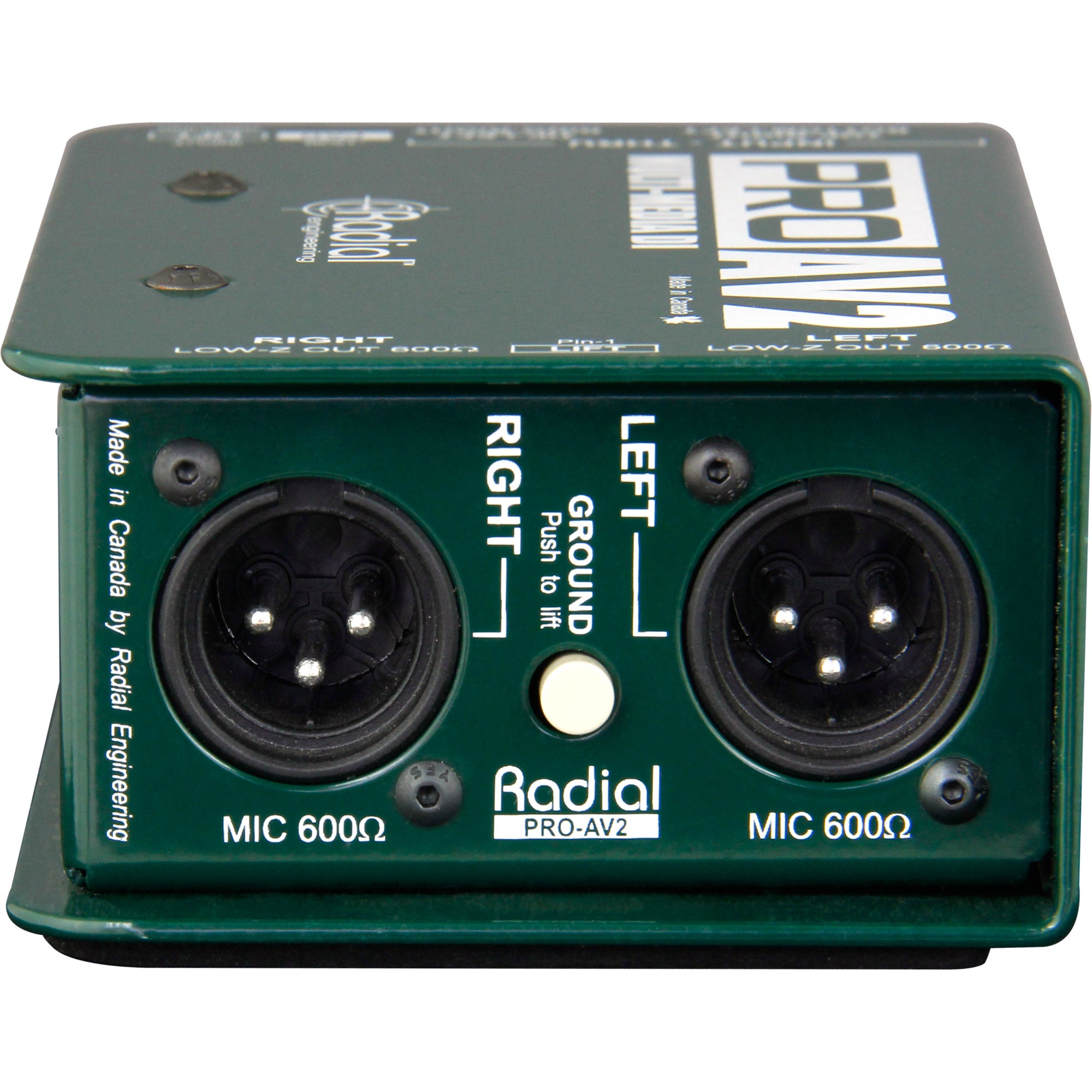Radial PROAV2 passieve stereo DI box multimedia