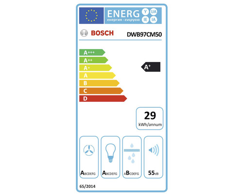 Bosch DWB97CM50 wandafzuigkap, BxD 89,8 x 50 cm, roestvrij staal