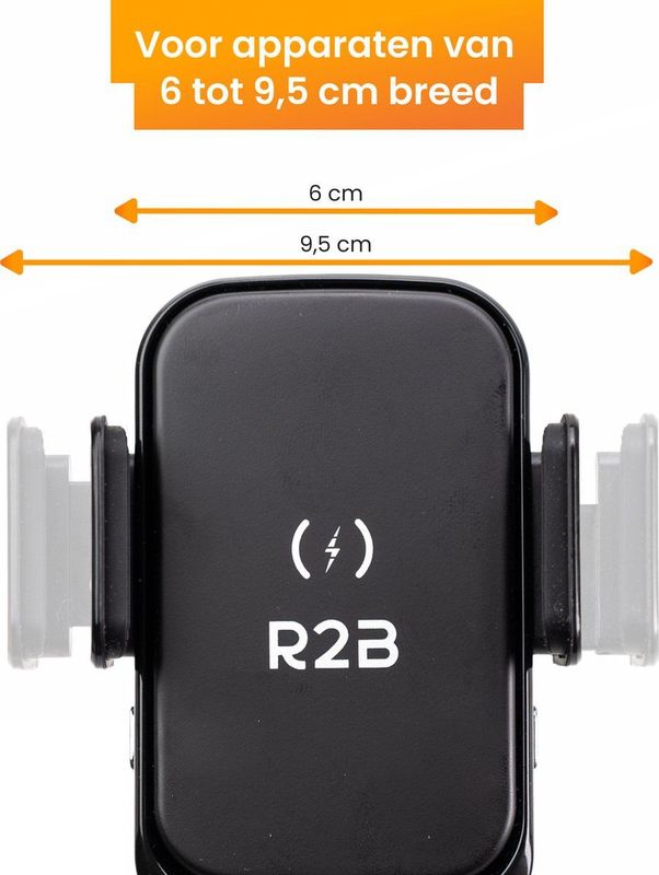 R2B - Telefoonhouder - Model Alkmaar - Draadloos Opladen - Zuignap