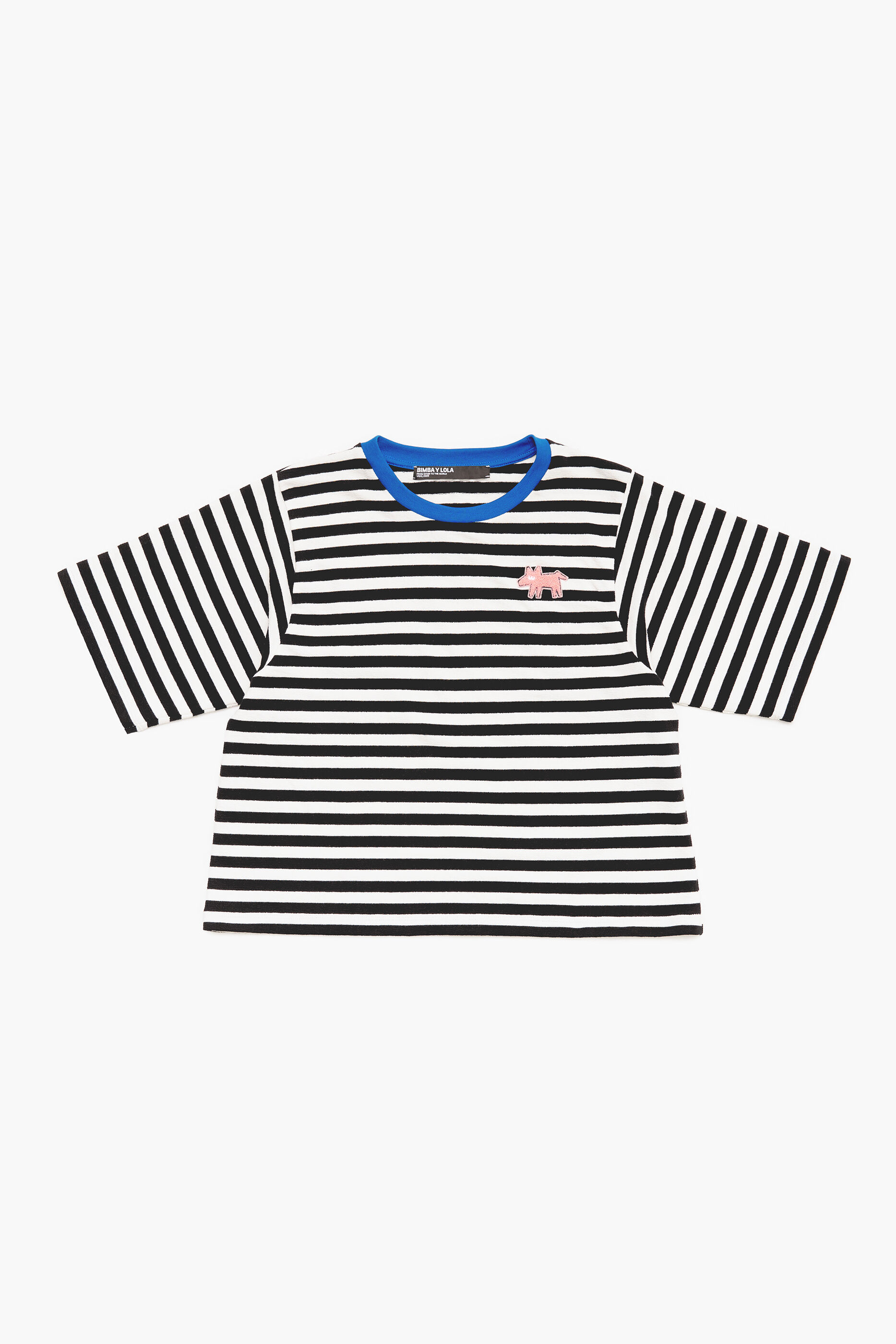 camiseta listrada preta para cachorro