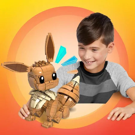 Mattel Mega Construx Pokemon Jumbo Evoli, Bauset, Bausteine, Sammelfigur