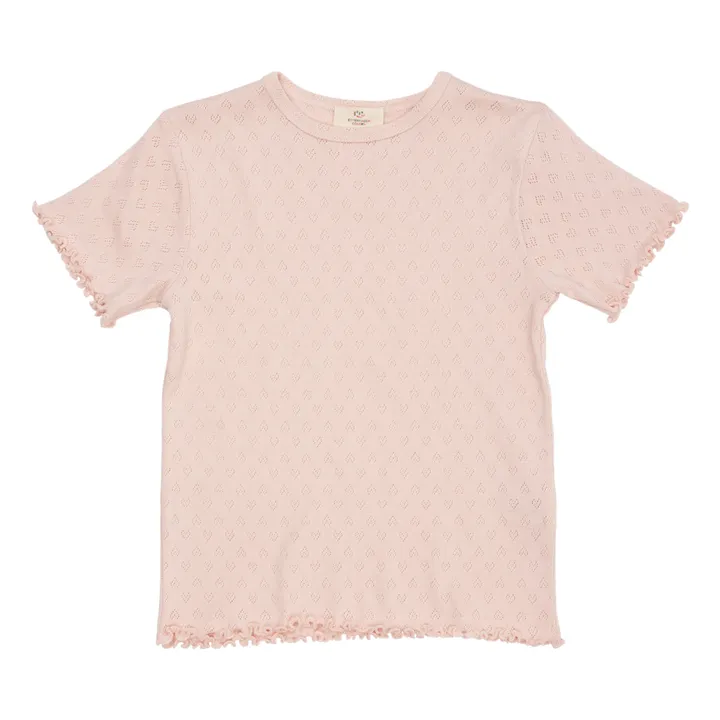 Copenhagen Colors T-Shirt Pointelle | Rose pâle