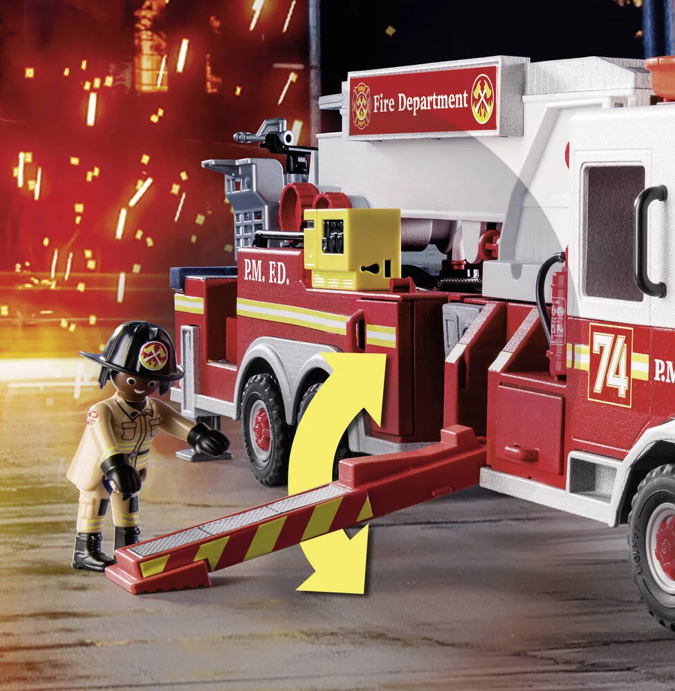 CAMION DE POMPIERS AVEC ECHELLE - 70935