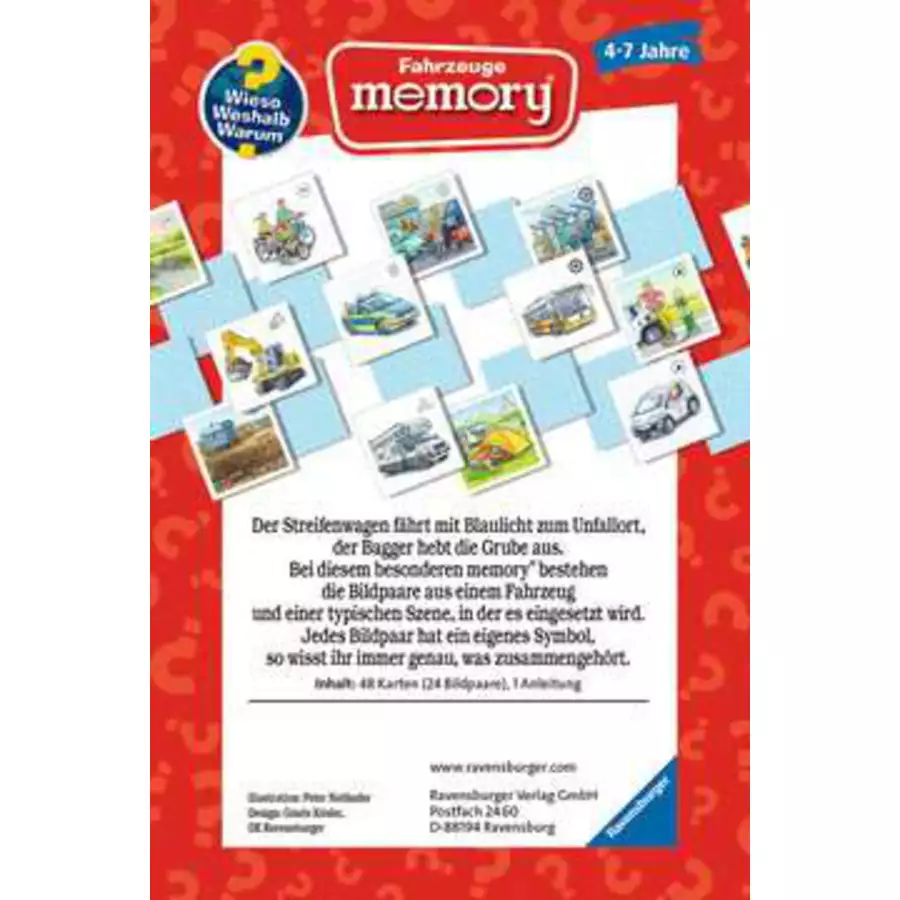 Ravensburger Wieso? Weshalb? Warum? Fahrzeuge memory®