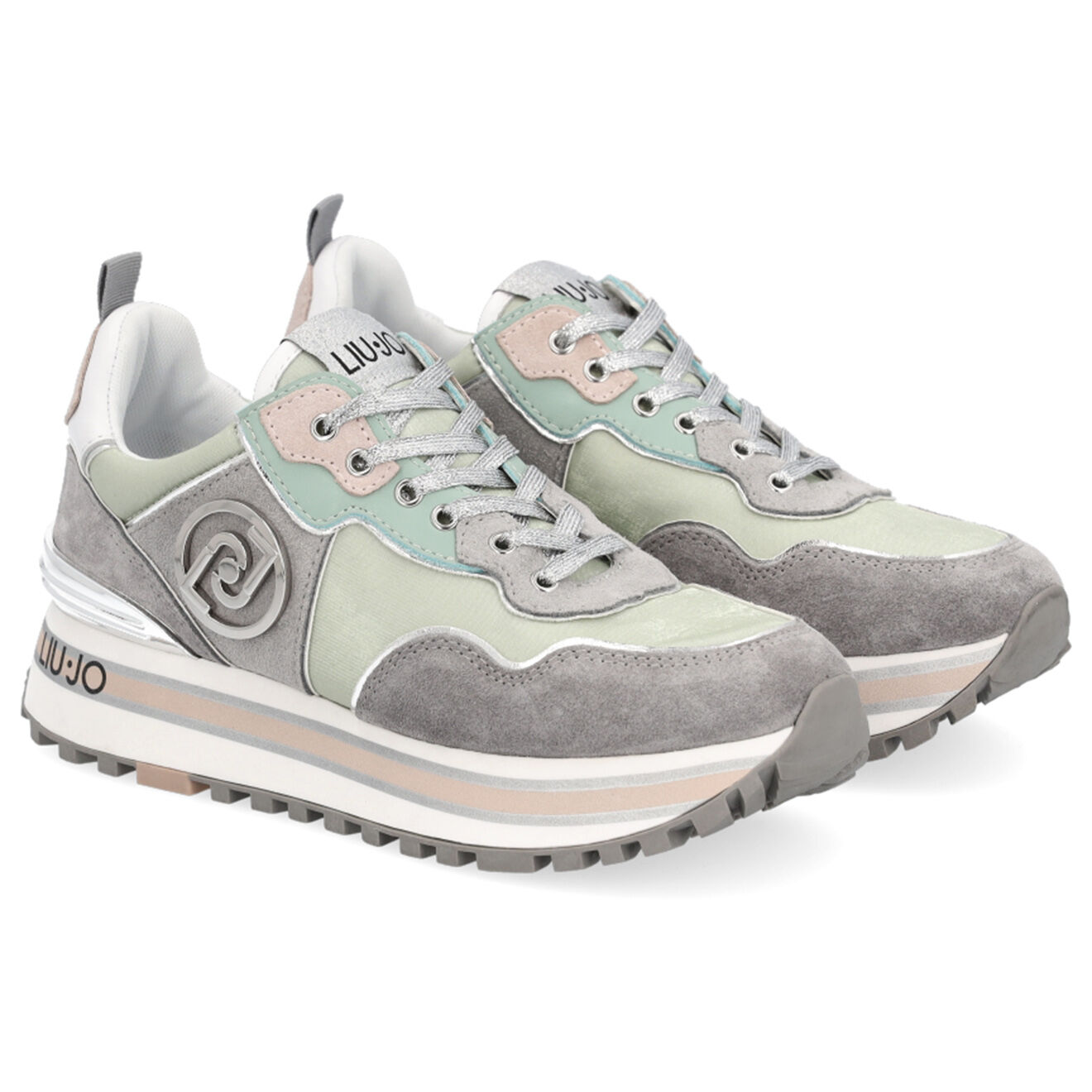 Liu-Jo Sneakers en Cuir Tara gris/multicolore