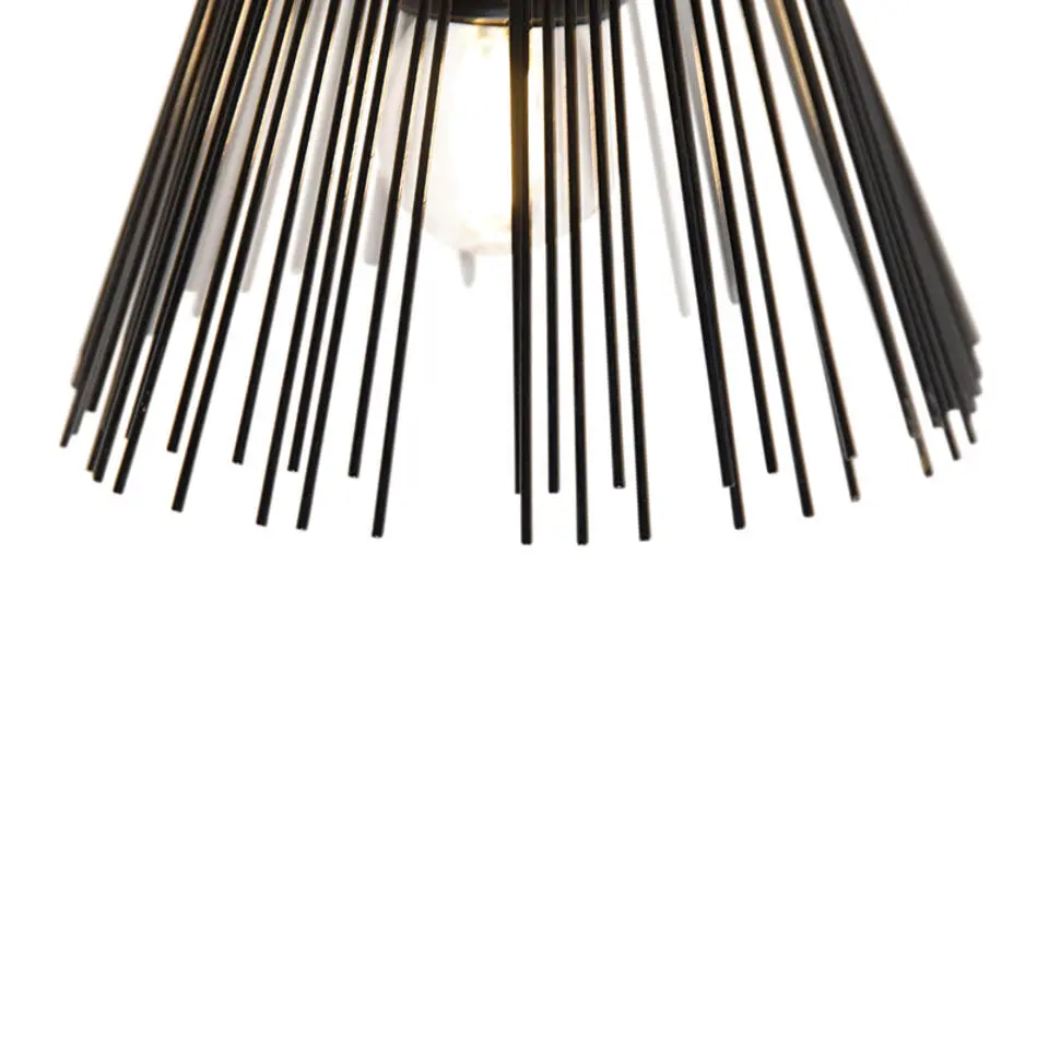 Qazqa wandlampen broom zwart e27