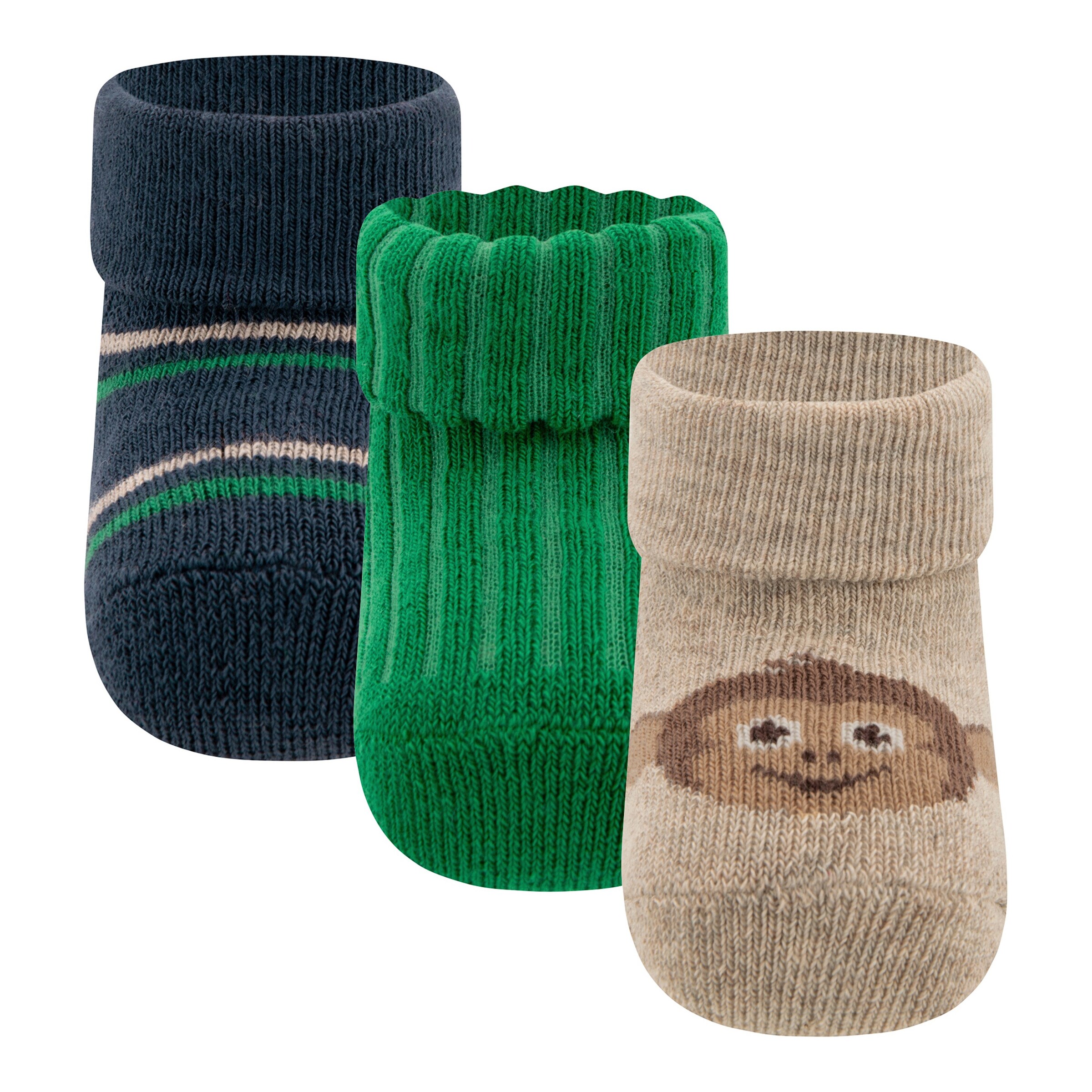 Ewers 3er-Pack Erstlingssocken Affe