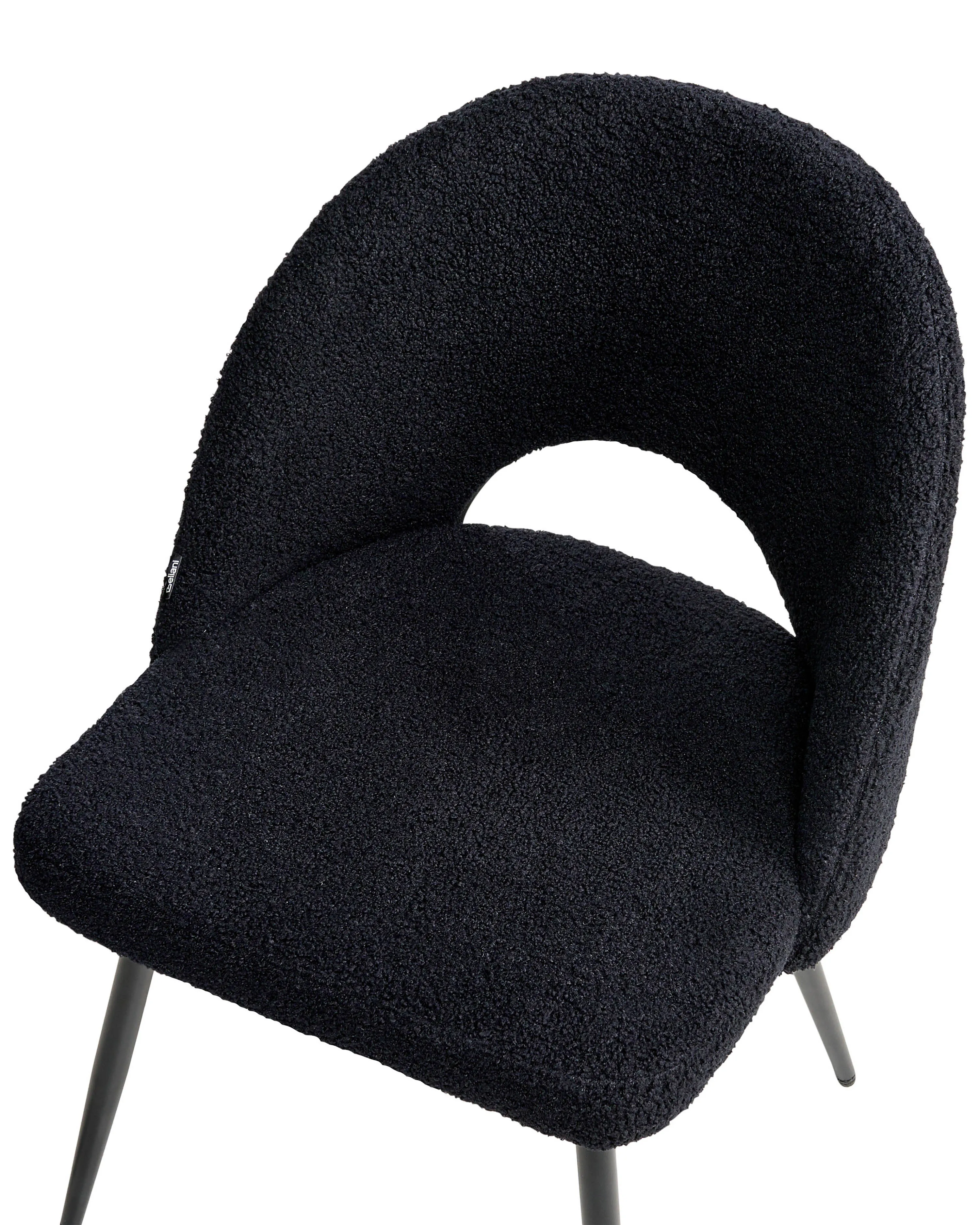 Set van 2 eetkamerstoelen ONAGA Bouclé Zwart