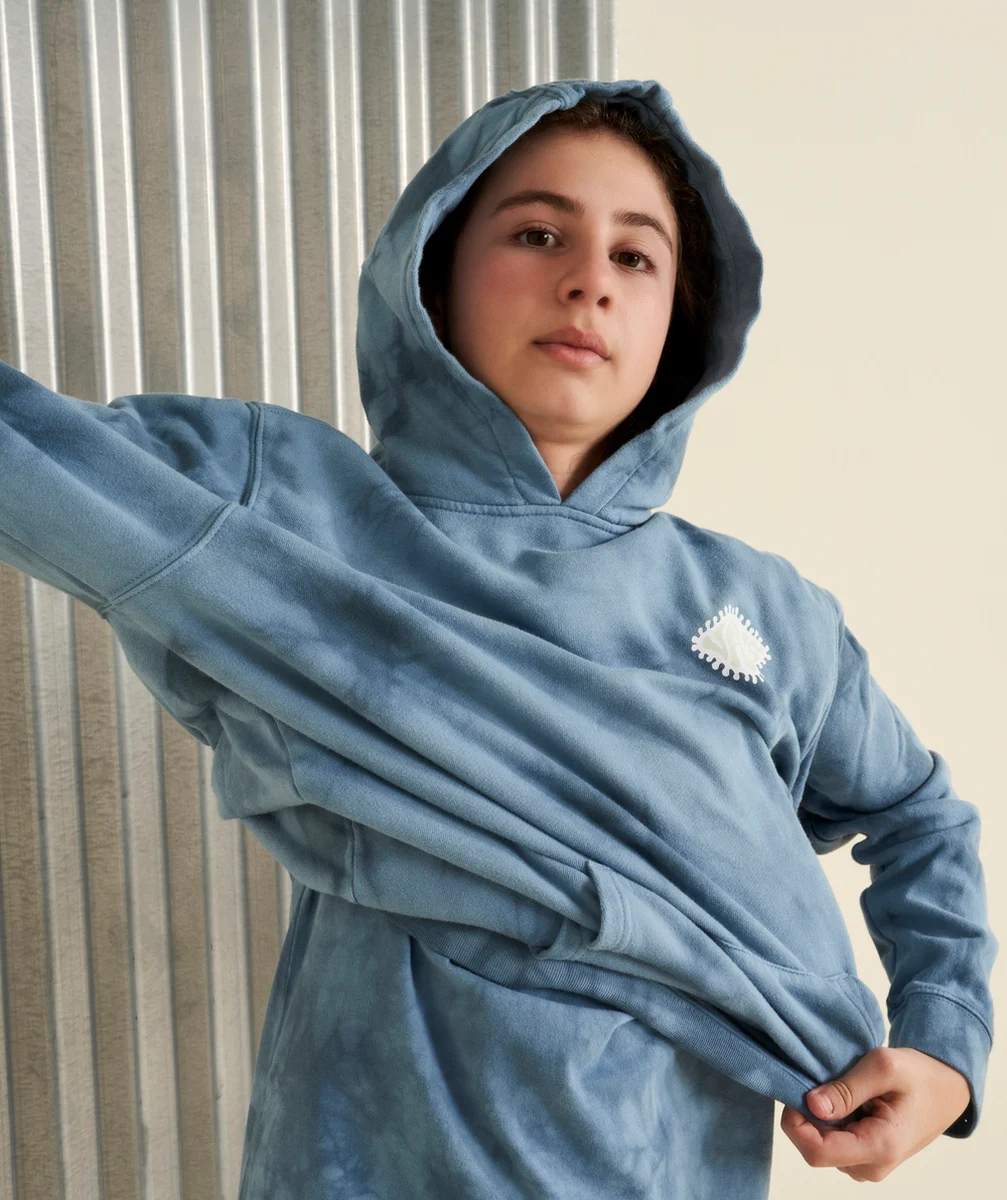 VANSSWEAT À CAPUCHE GARÇON BLEU SHAPER AVEC LOGO