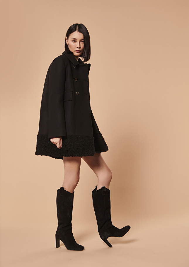 Manteau Mirkonoir en drap caban
