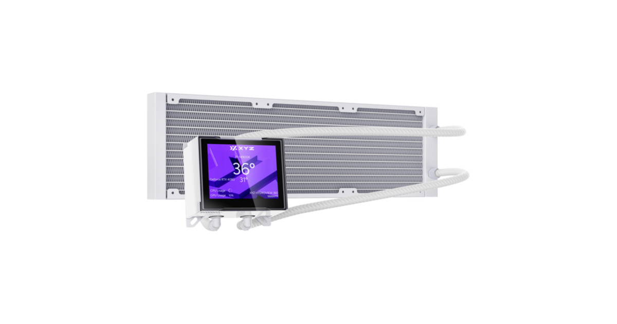 XYZ PC GearHydroview AIO 360 waterkoeling  (Wit, ARGB, PWM)