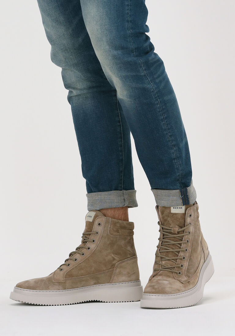 NUBIKK taupe nubikk veterboots jonah dune