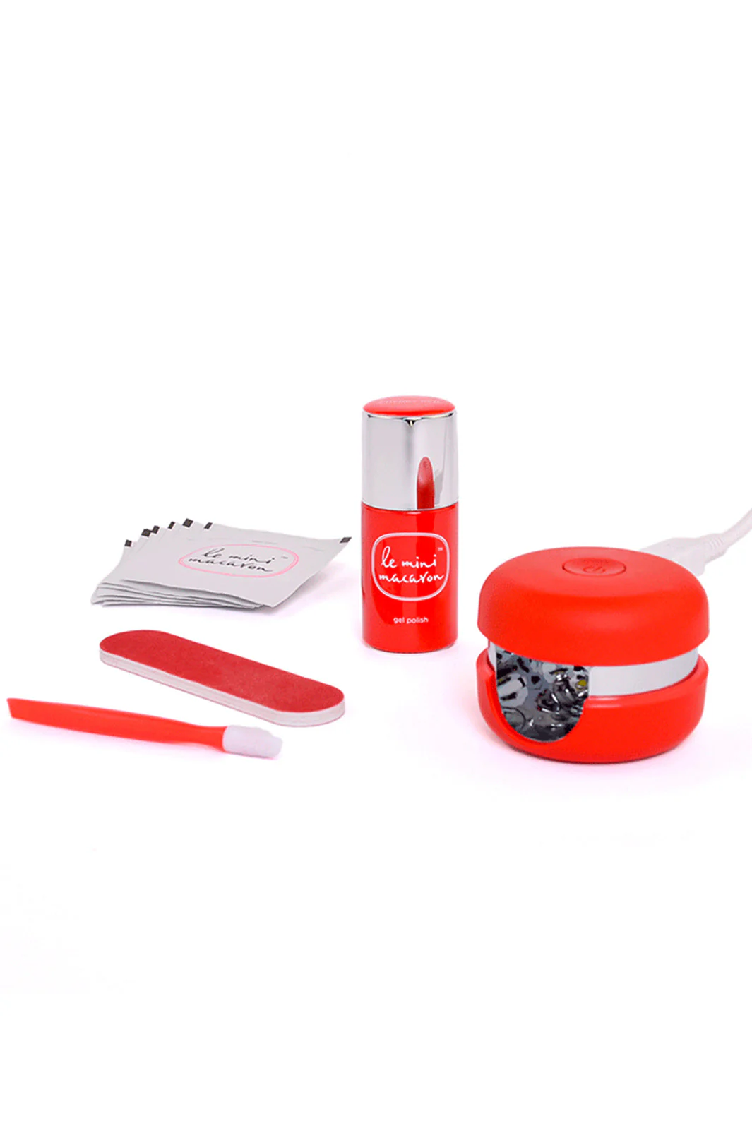 Le Mini Macaron Gel Manicure Kit cherry red