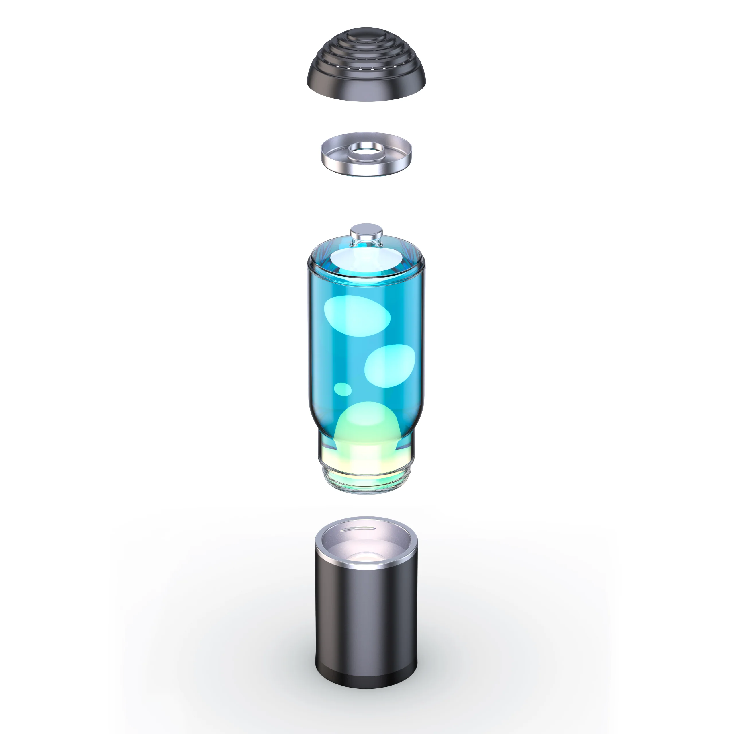 I-Total  Lava lampe - blå/hvid