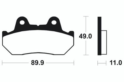 Plaquettes de freins Tecnium Performance métal fritté - MF42