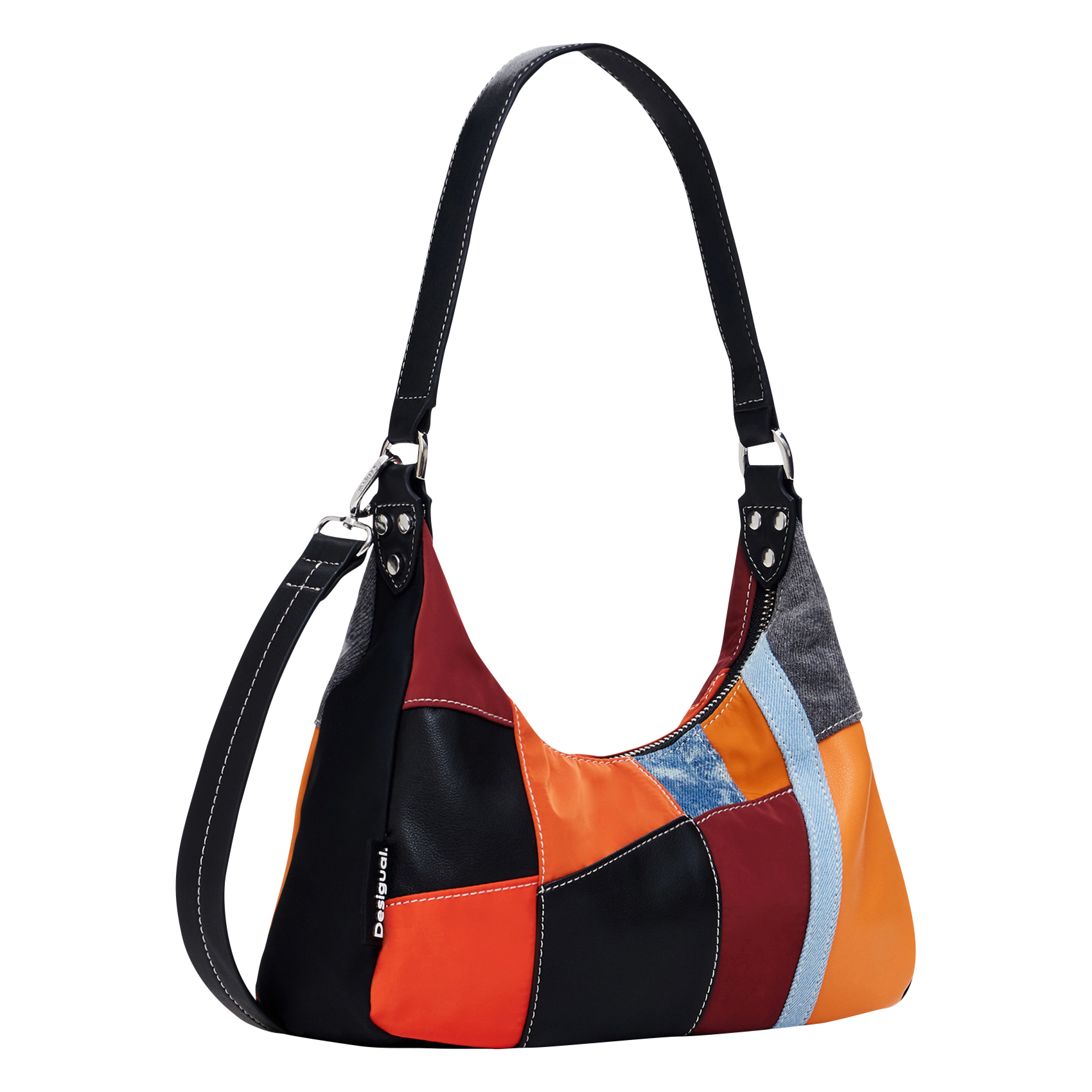 Sac épaule en patchwork| Orange