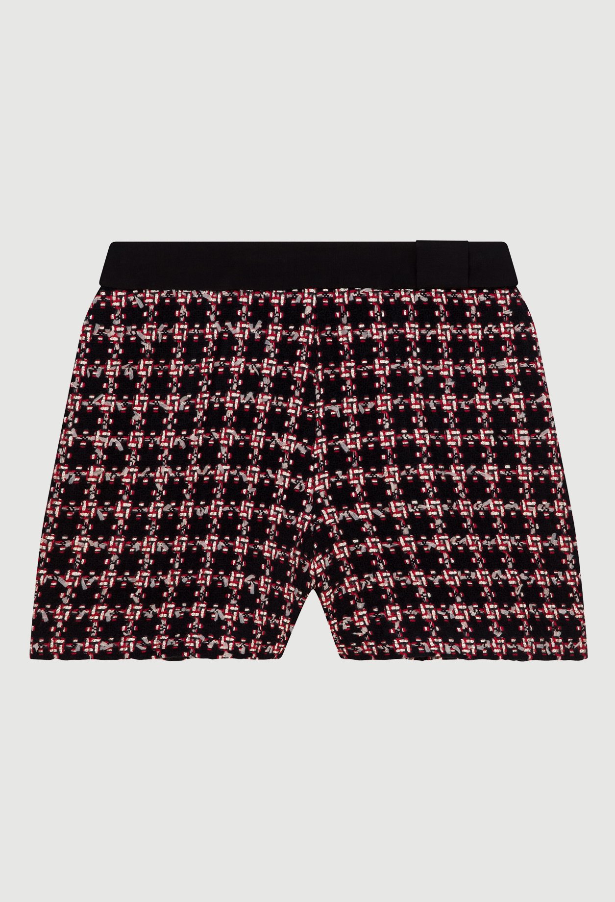 Short taille haute en tweed