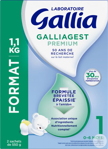 Gallia Galliagest Premium 1er Âge Lait Poudre 1,1kg