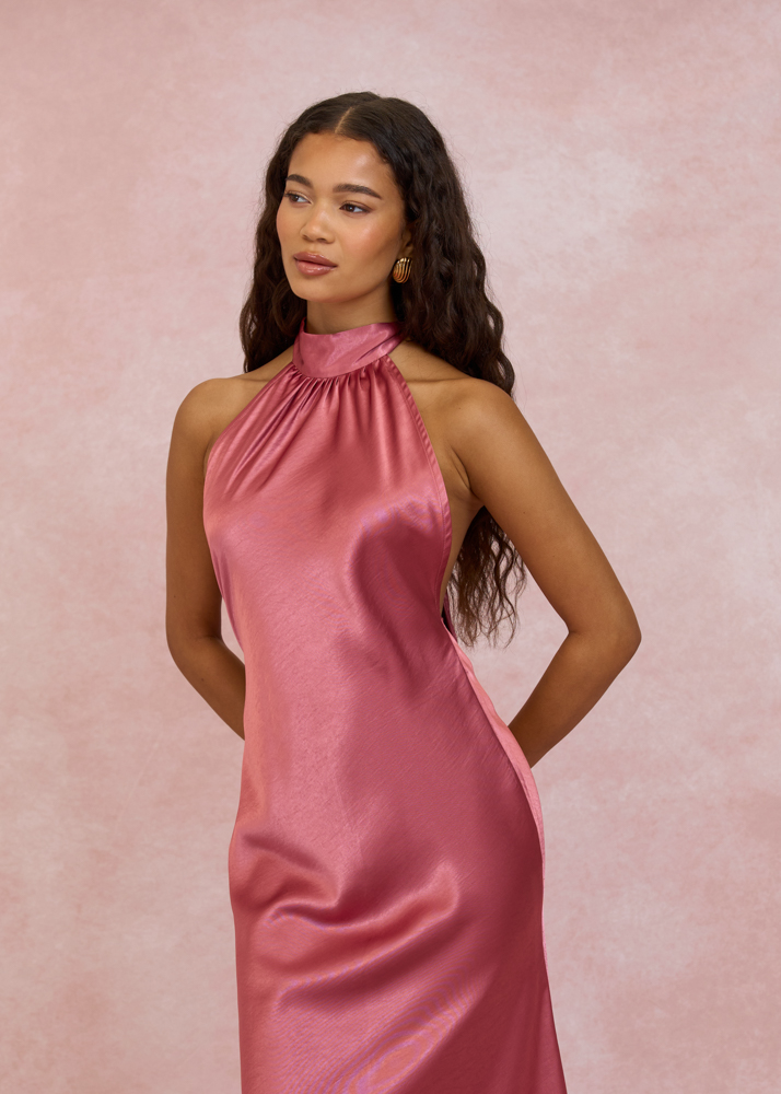 Olivia jurk donker roze