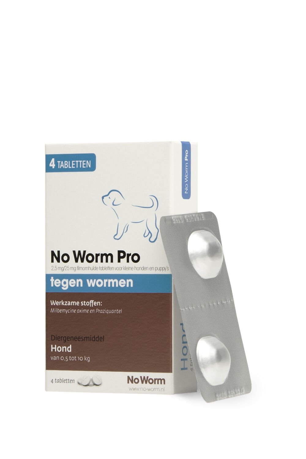 No worm Pro Kauwkablet - Ontworming Kleine honden en puppy's - 4 Stuks - M