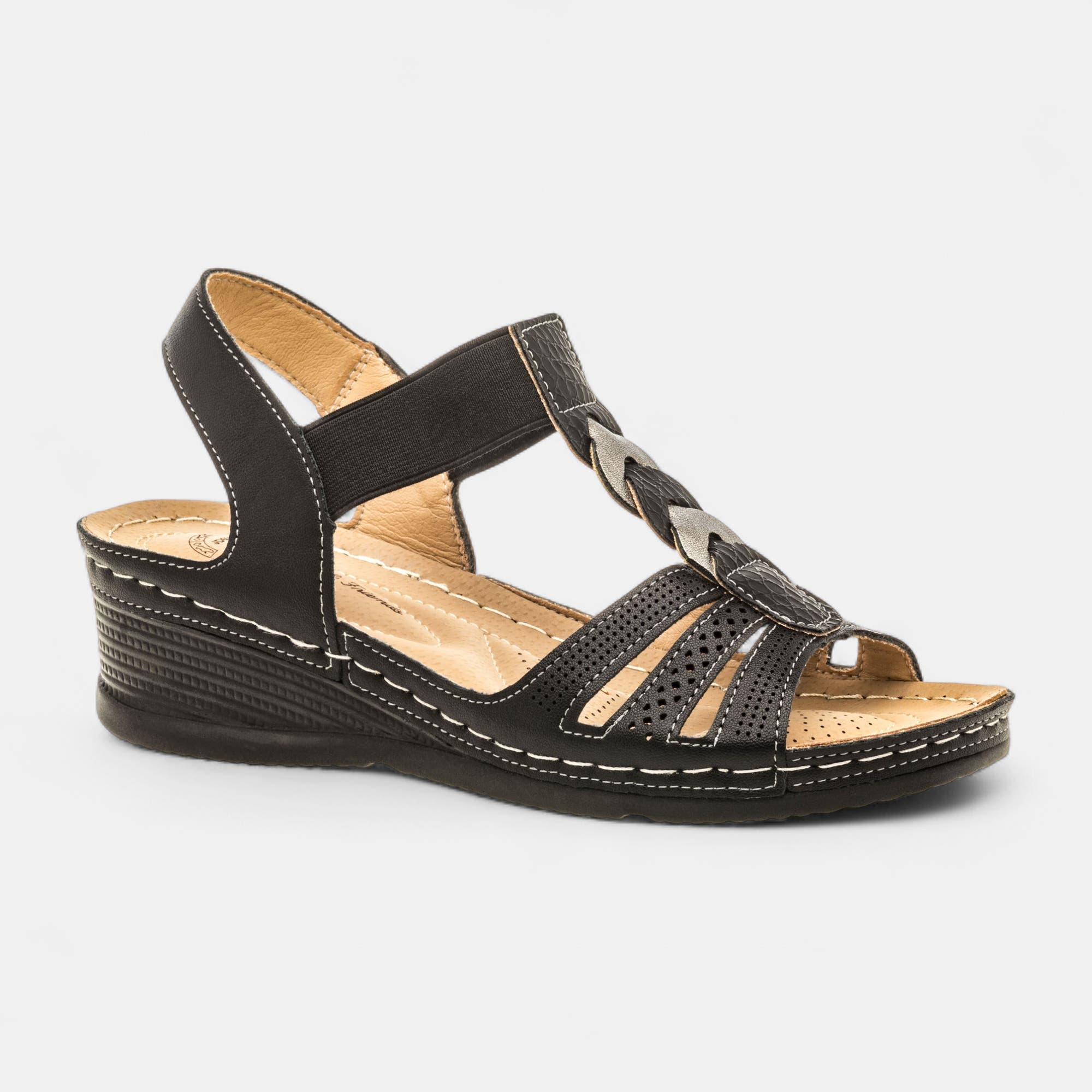 Nu-pieds confort Femme noir