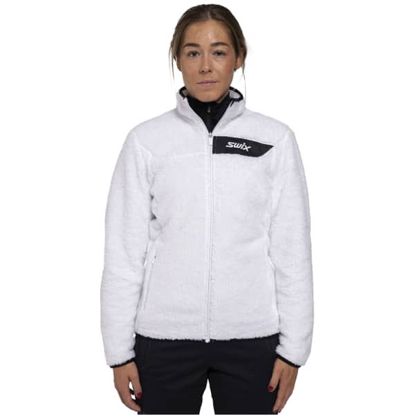 Veste polaire SWIX INFINITY PILE MIDLAYER FULL ZIP W BRIGHT WHITE