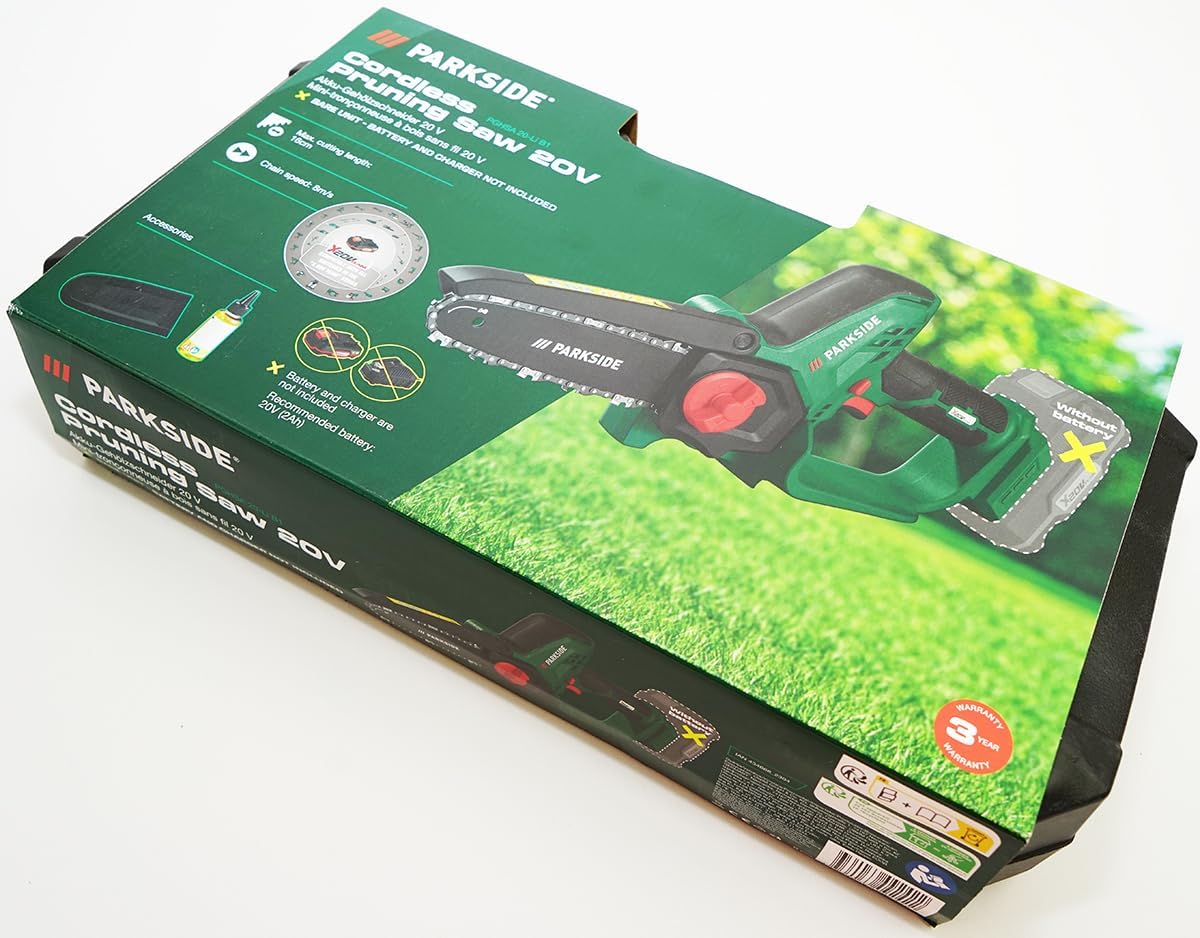 PARKSIDE® 20V Akku Gehölzschneider Astschneider PGHSA 20-Li B1, ohne Akku und Ladegerät, Mini Kettensäge, Astsäge