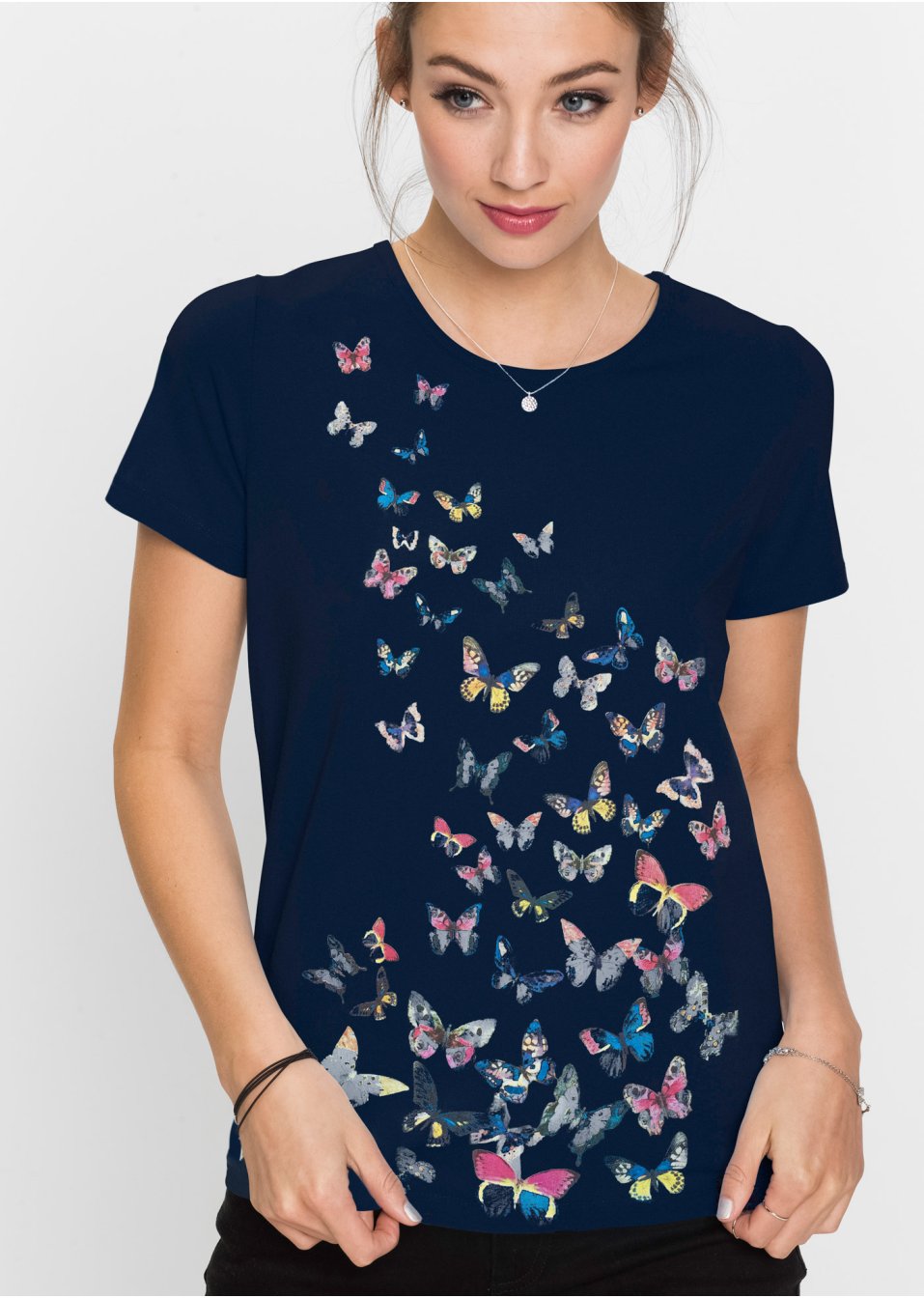 T-shirt à imprimé papillon