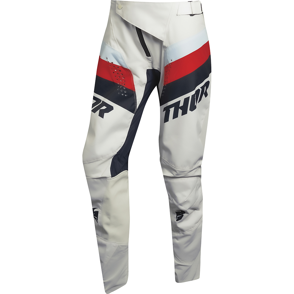 Thor Motocross - Pantalon femme Pulse Racer Blanc / Bleu foncé / Rouge / Bleu Clair