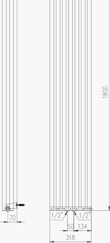Plieger - Siena - Designradiator - Wit - Dubbele Variant - 1096 Watt