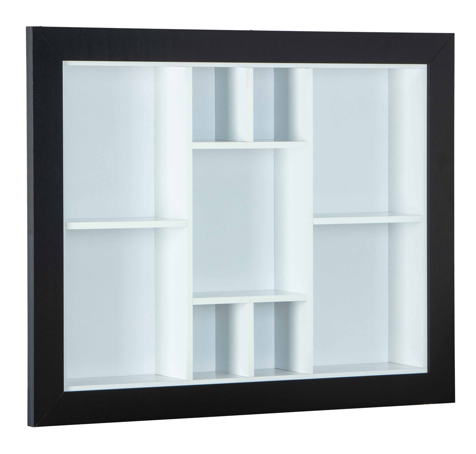 Sammlervitrine THOMAS 90,5x70,5x13,7 cm Schwarz/Weiß