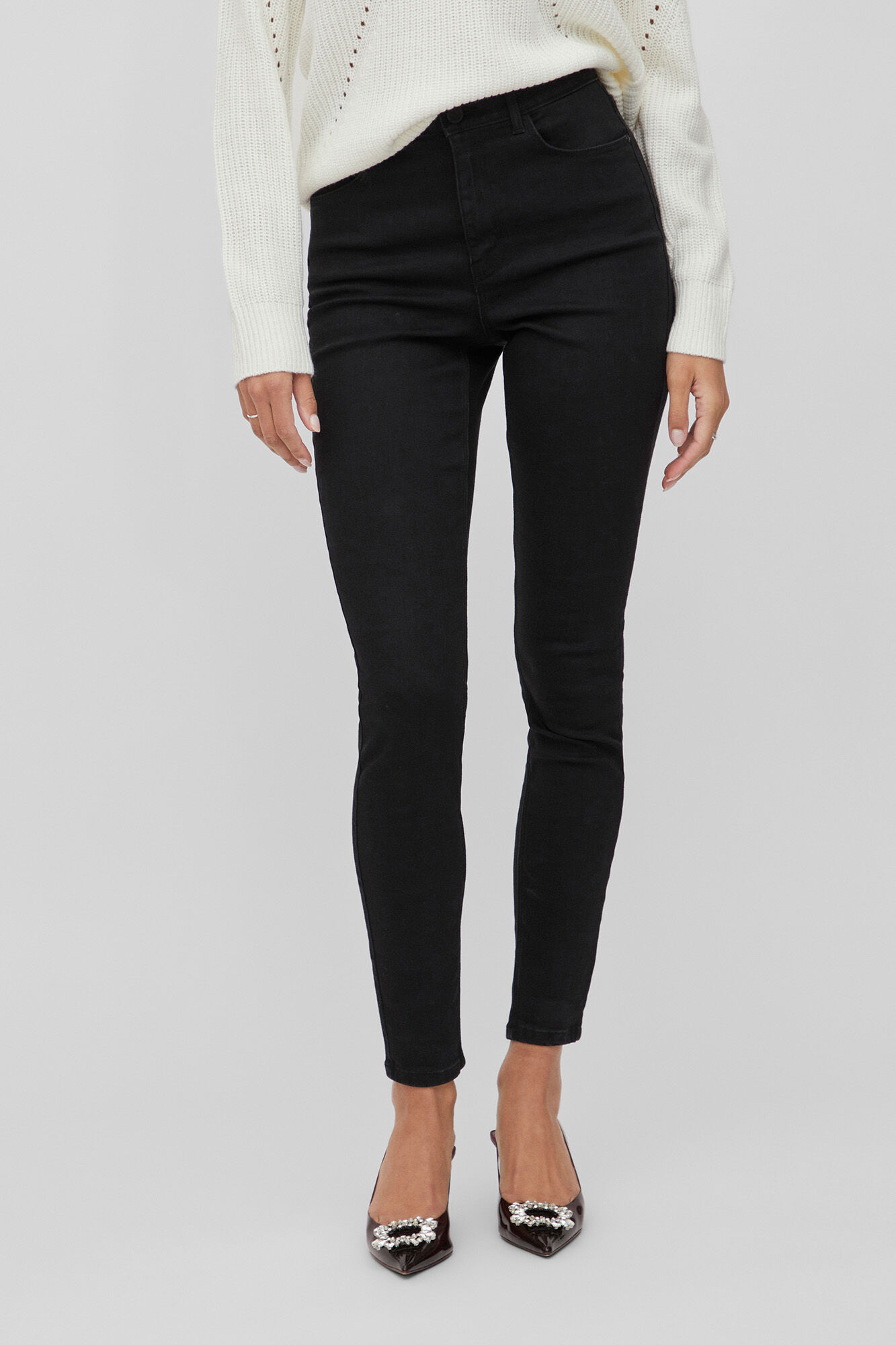 Calça jeans skinny Vila - Preta