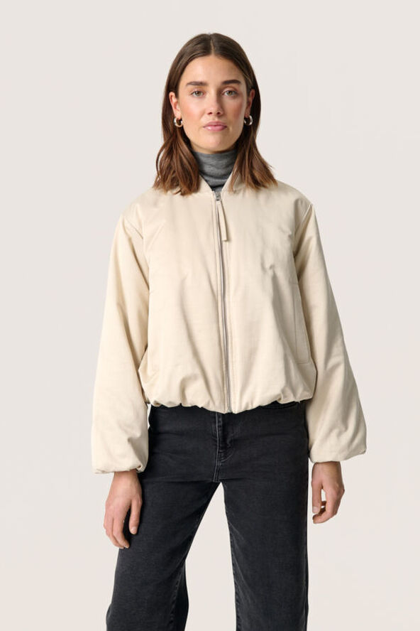 Soaked in Luxury SLKalea Bomber Jacket Oatmeal