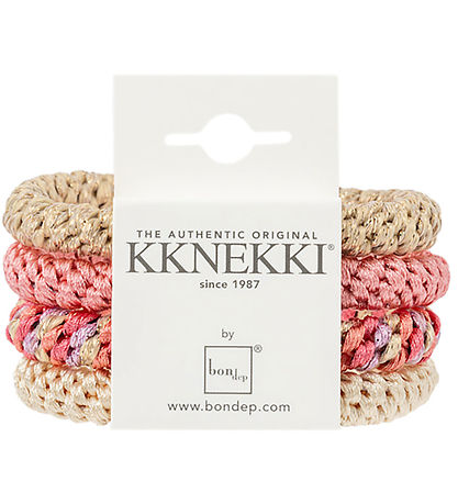 Kknekki Haargummis - 4er-Pack - Pink Glitter