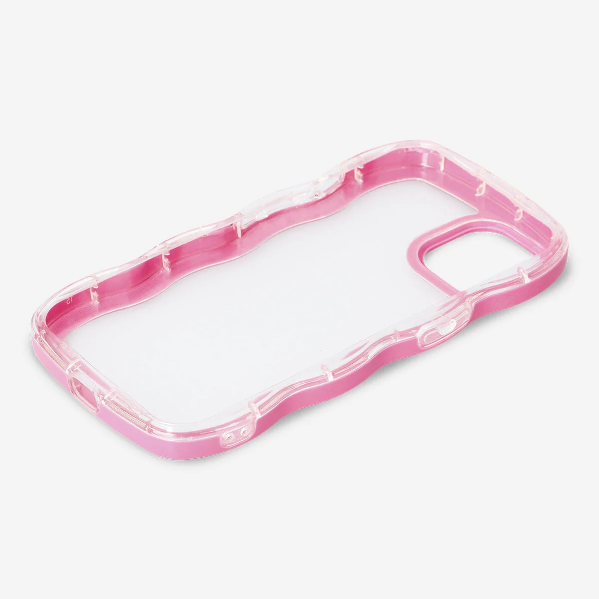 Pink bølget cover til Iphone 15