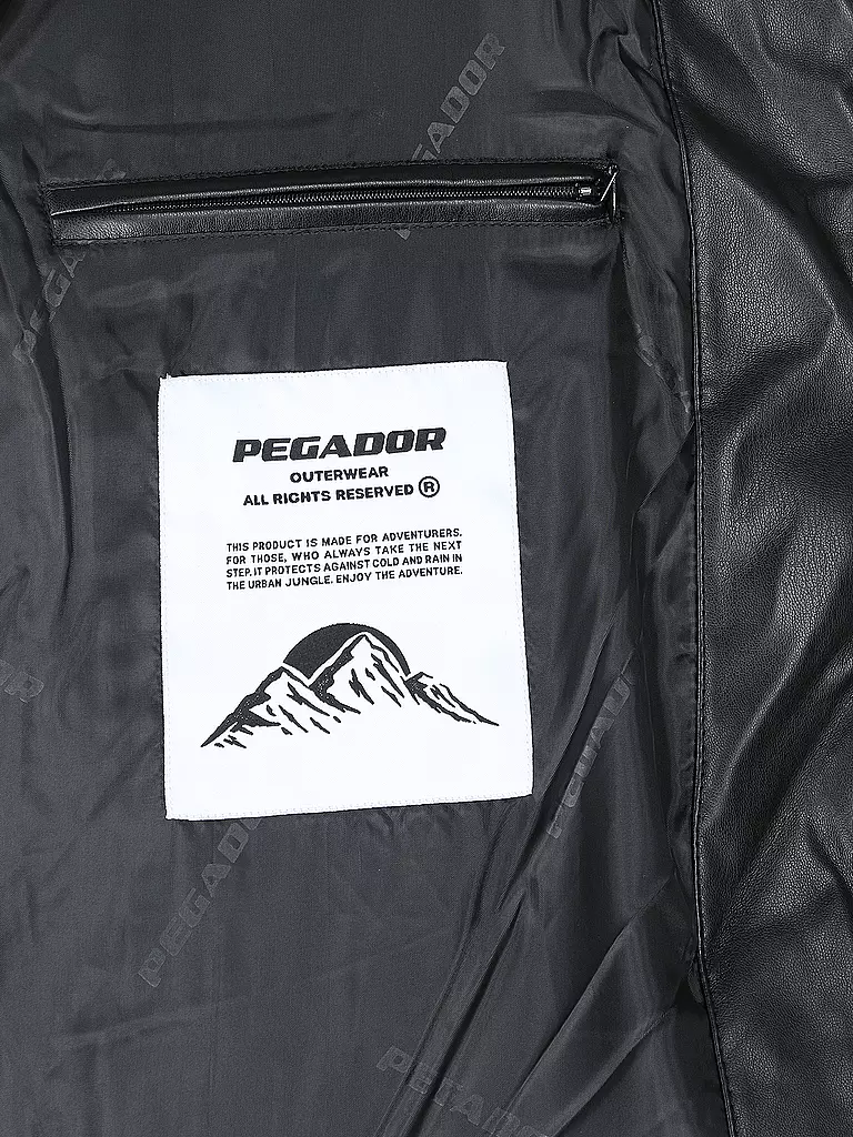PEGADOR Jacke in Lederoptik SOLIN schwarz